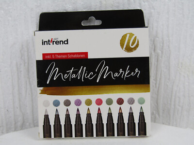 int!rend Premium Metallic Marker Set | 10 Metallstifte mit feinen Punkten, 5 Sch