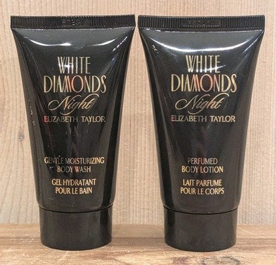 White Diamonds Night by Elizabeth Taylor Body Lotion & Body Wash Set 1.7oz 