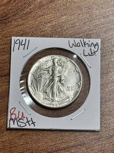 1941 P Walking Liberty Silver Half Dollar BU Uncirculated MS++ Coin (Raw18091)