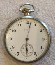 Antique 1920 ELGIN 16s, 15j , MODEL 7, GRADE 313 Silverode POCKET WATCH