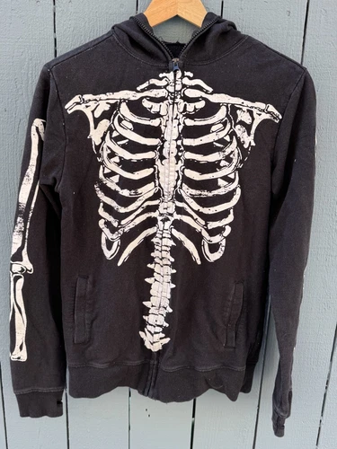 RHUDE Giacca Rude Black Skeleton Glow In The Dark