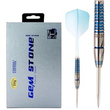 CUESOUL Blue Gem Stone 22 gram 90 Tungsten Steel Tip Dart Set w/ ROST Flights