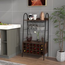 Freestanding Industrial Detachable Wine Bar Storage Sideboard Wine Bar Cabinet