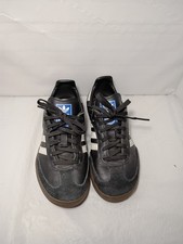 Adidas Samba Shoes Youth Size 1Y Black White Classic Leather Gum Sole Sneakers