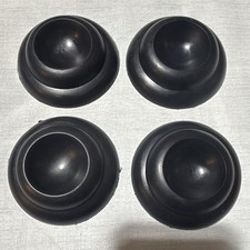 Set Of 4 Black Piano Caster Cups Furniture