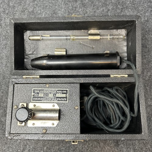 Antique Fitzgerald Violet Ray Apparatus Medical Quack Medicine Device WORKS HTF - Picture 9 of 14