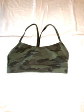 Lululemon Flow Y Nulu Light Support B/C Cup Bra Green Size 8 WJAUPS No Padding