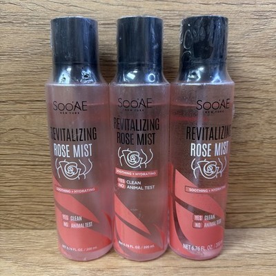 Lot Of 3 SooAE Revitalizing Rose Mist 6.76 oz - Brand New