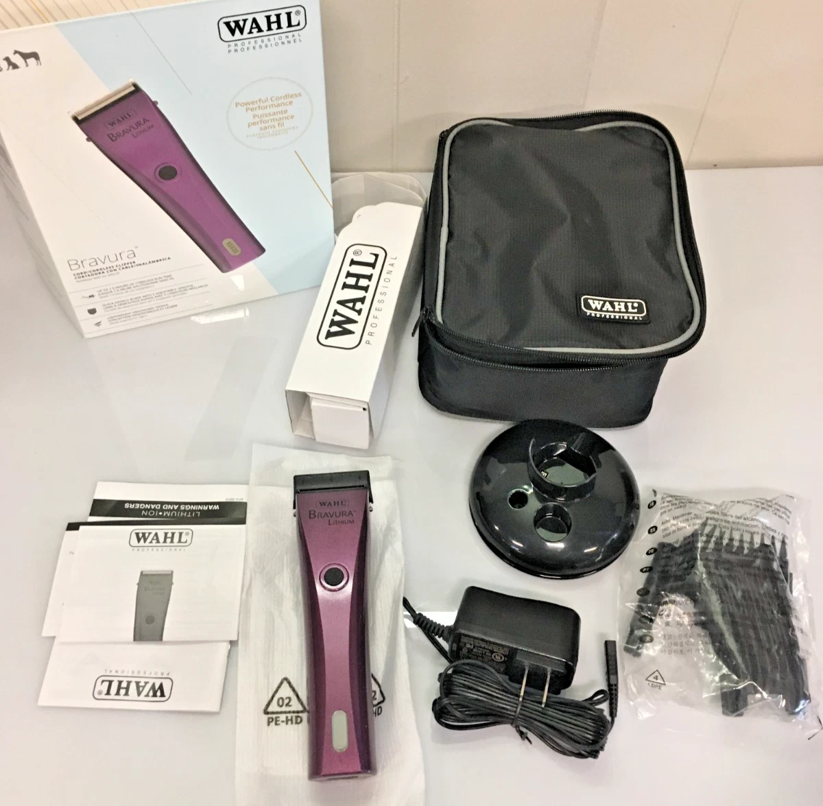 EXC Wahl Professional Bravura Lithium Cordless Pet Clipper Kit Purple LKNEW
Opens in a new window or