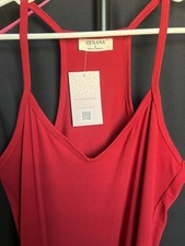 Fitted Body-con Dress In Vibrant Red. Racerback. Stretchy Poly-spandex NWT