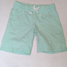 Light Aqua Girls 7 Casual Sweat Bermuda Knee Length Shorts