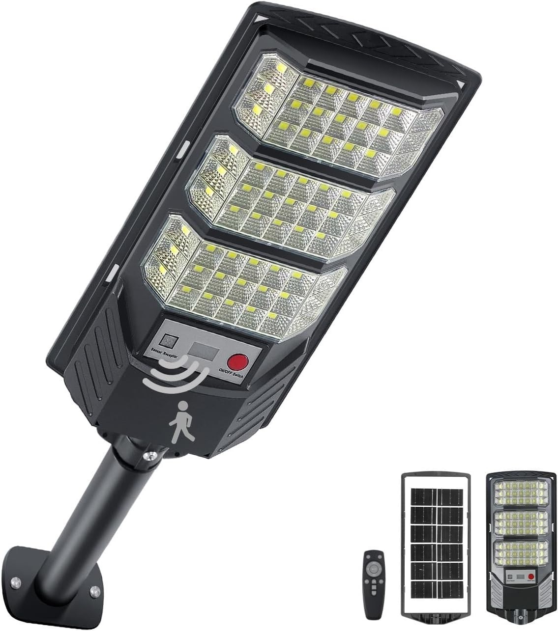 Lumière solaire extérieure LED haute luminosité avec batterie grande capacité 5W