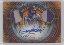 2022 Bowman Inception Dual Relics Orange Foil 9/25 Luis Rodriguez Auto 16rl