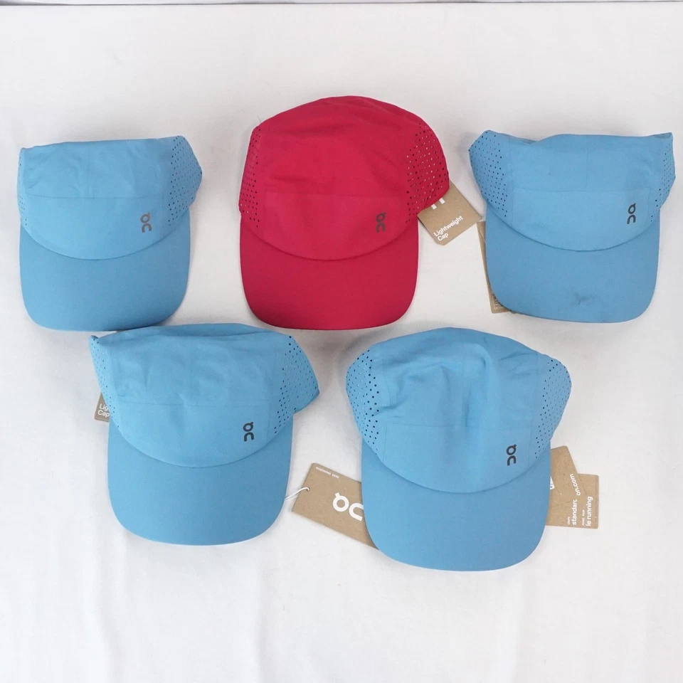 On Lightweight Running Cap In Niagara And Grenadine Unisex One Size Lot of 5