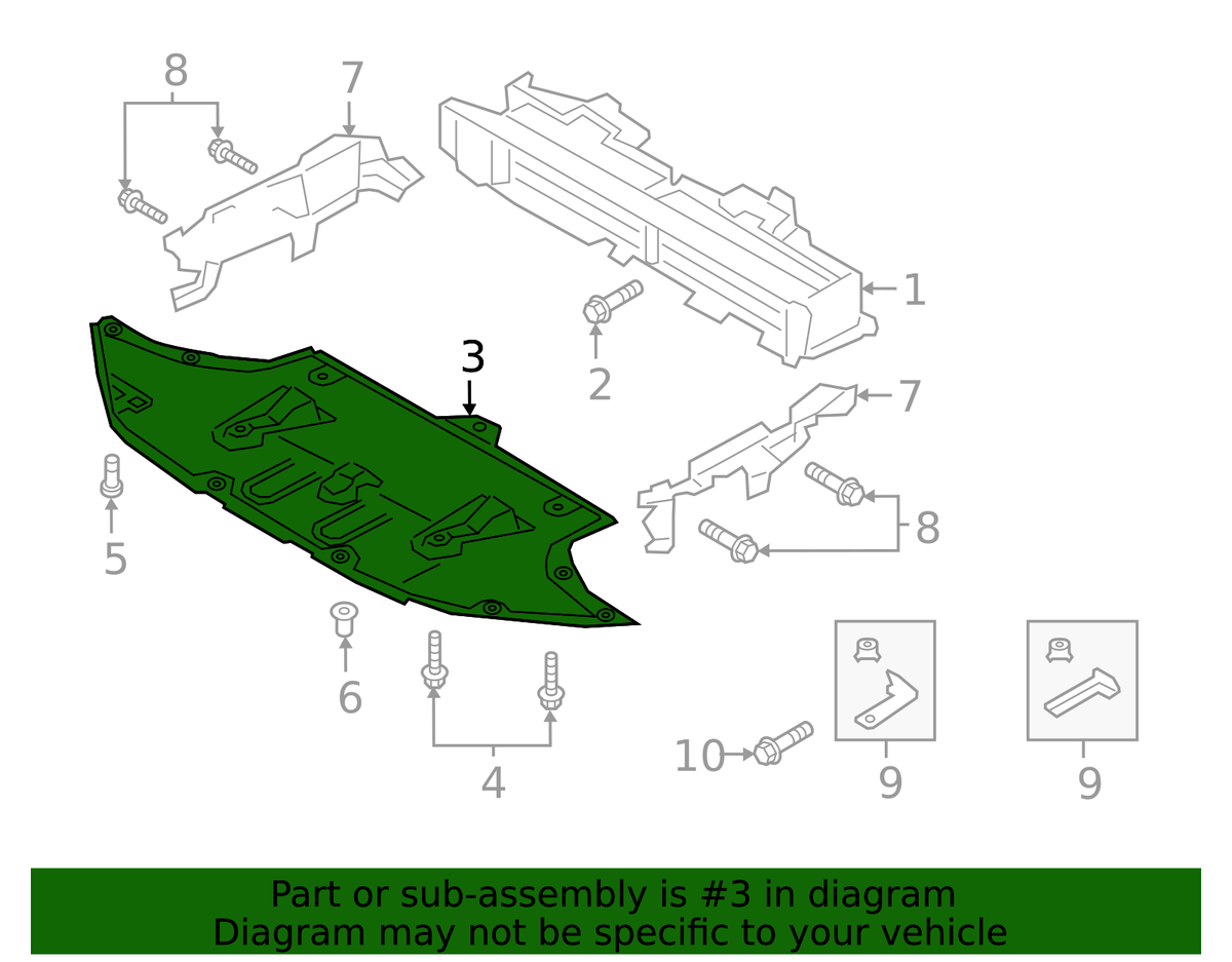 Genuine Hyundai Panel Assy-under Cover 29110G9000 OEM for