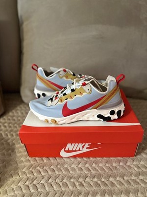 Nike React element 55 Pure platinum university red