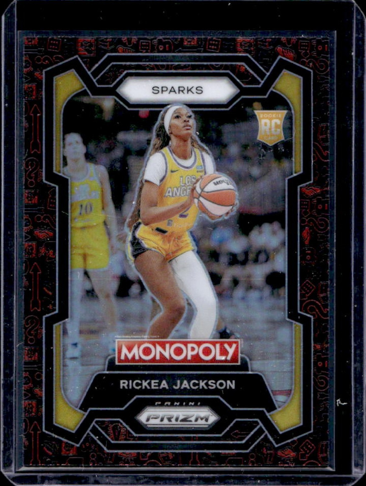 2024 Prizm Monopoly WNBA Rickea Jackson RC Black/Red Icons #63 Sparks
