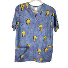 Looney Tunes Tweety Bird "Nurses Are Oh So Tweet " Scrub Size S