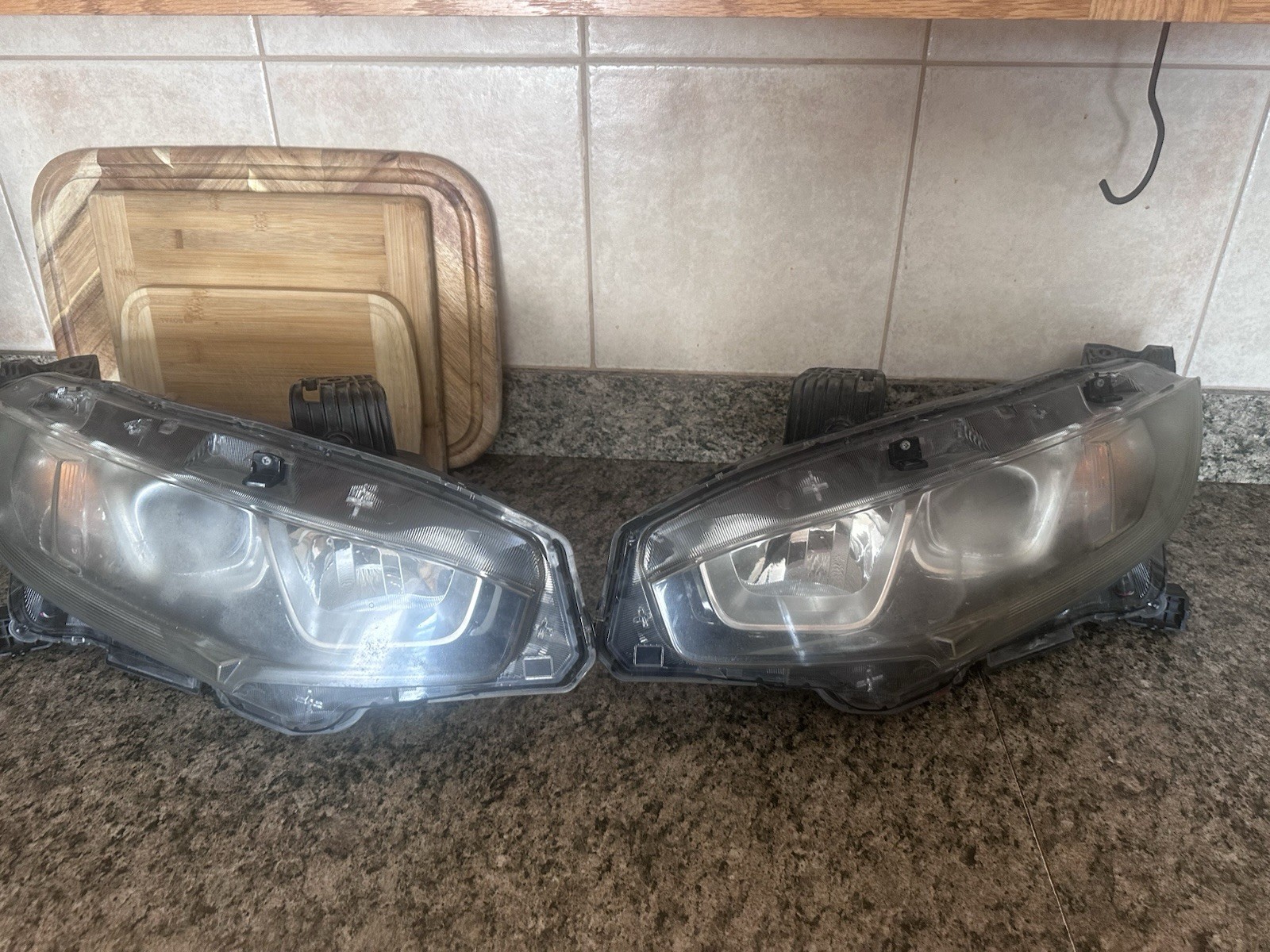 Headlight Assembly Pair 2017 Honda Civic Hatchback Left and Right OEM