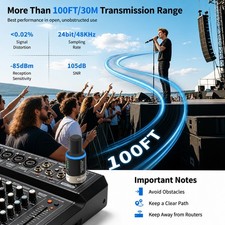 JOYO MW-1 Wireless 5.8GHz Microphone System Plug On XLR Transmitter Receiver — image 6