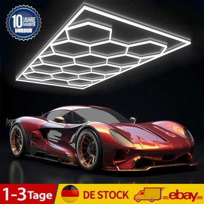 14x Hexagon LED Ceiling Light Garage Lighting 6500K LED Garage Lighting