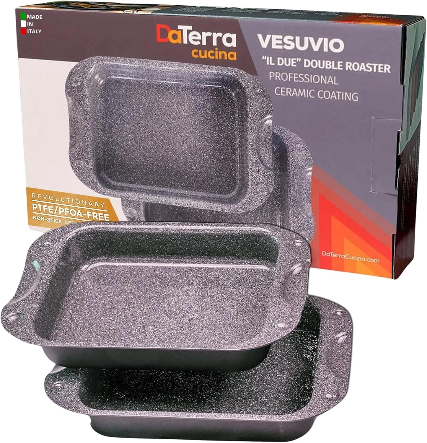 Nonstick Ceramic Coated Dual Roasting Pan Set – 2 Identical Pans Oven Safe Ideal
Opens in a new wind
