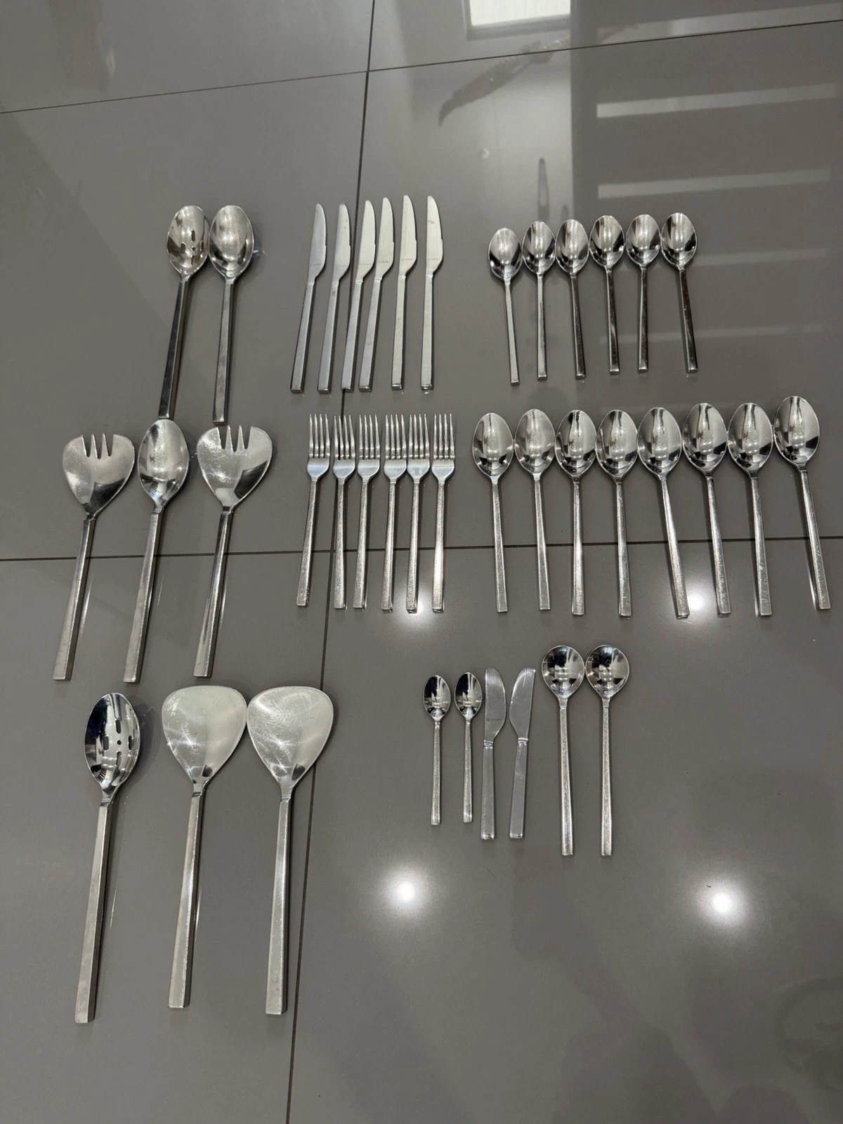 Lenox Ubiquity 18/10 Flatware Svc For 6 Plus Many Xtras & Serving 40pcs