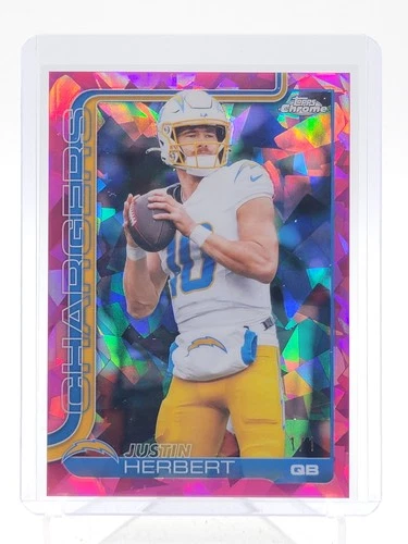 JUSTIN HERBERT 2025 TOPPS CHROME PADPARADSCHA SAPPHIRE 1/1 #158 CHARGERS Q5454