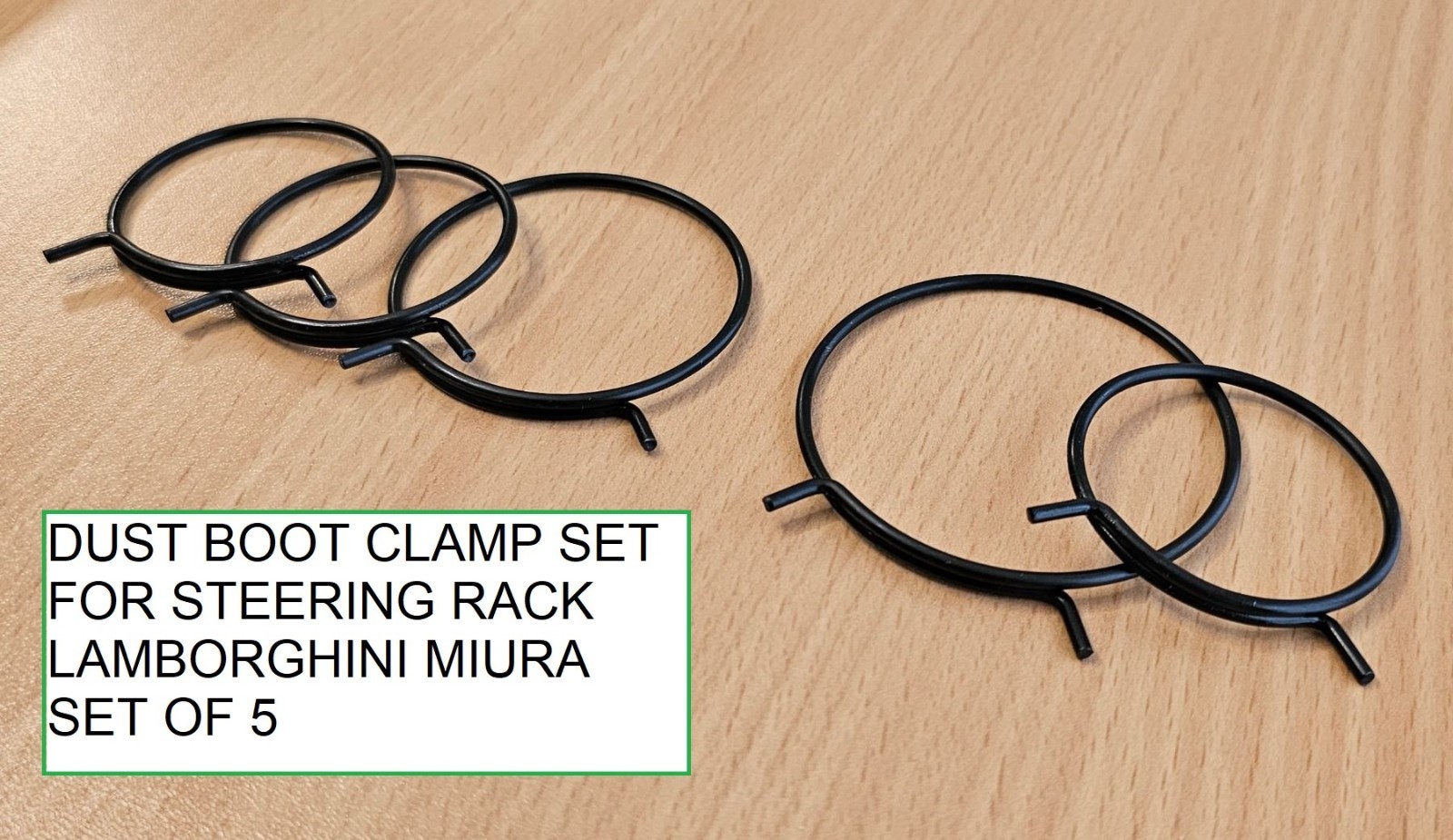 clamp kit for steering rack boots Lamborghini Miura (QTY 5 in kit)