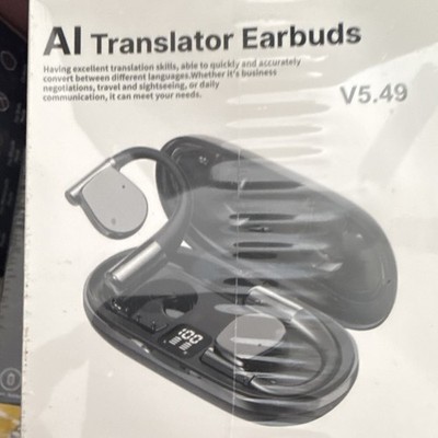 AI Translator Earbuds V5.49 Wireless Handheld Battery-Powered Translator