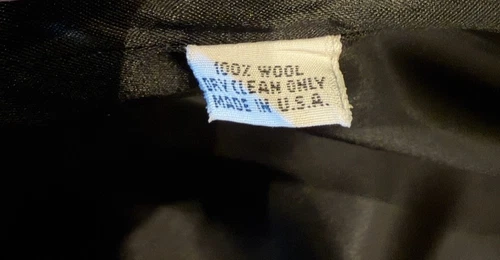 Perry Ellis Classic 80's Overcoat Mens 40 Black Double Breasted 100% Wool image 5
