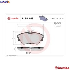 BRAKE PAD SET DISC BRAKE P 85 029 FOR VW CARAVELLE/EUROVAN/IV/Bus/TRANSPORTER