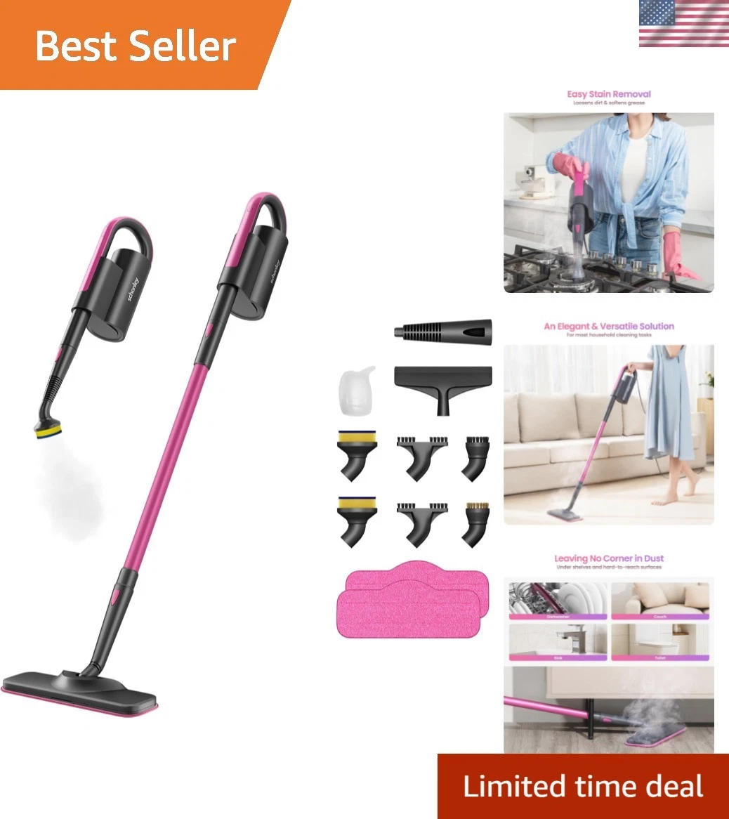 Steam Mop Cleaner with Detachable Handheld Steamer for Cleaning Hardwood, Lam...