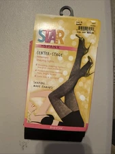 Star Power By Spanx Patterned Shaping Tights Black Size C 140-180 lbs   M6