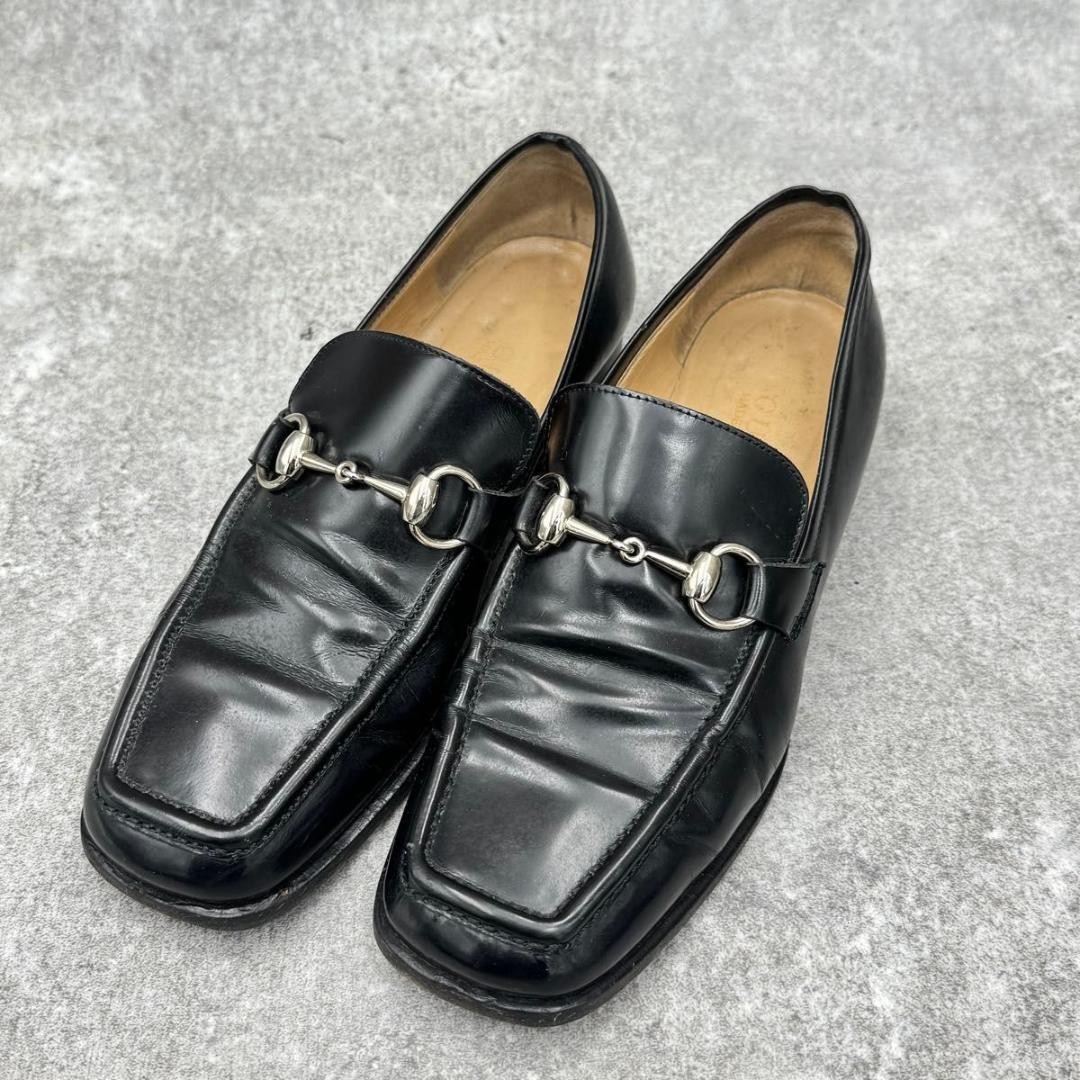 GUCCI Women's Loafers Horsebit Leather Black EU37.5/US7.5 120235c thumbnail 14