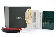 Vintage [Near MINT in Box] GUCCI 1800L  Change Belt Qz new Woman's Watch Japan