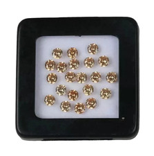 Natural 6 mm 21 Pcs Lot Certified Cambodian Champagne Zircon Loose Gemstone