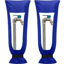 2 Pack 25x10 Inch Outdoor Insulated Faucet Cover for Winter Freeze Protection