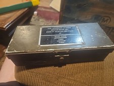 Vintage U.S. Army Signal Corps CY-1210/U Metal Case Spare Parts Box Military
