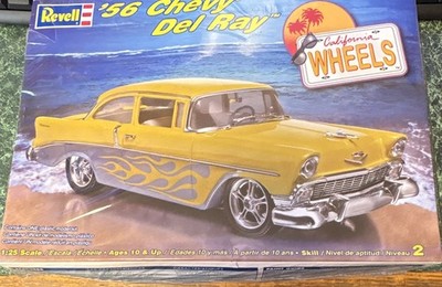 Revell California Wheels  56 Chevy Del Ray 1:25 Plastic Kit Skill 2 85-2882