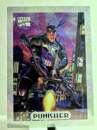Punisher 5-card comic character lot Vintage Marvel Cards & Marvel Masterpieces