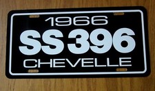 1966 Ss 396 Chevelle Chevrolet Super Sport License Plate Tag 66 Chevy Muscle Car