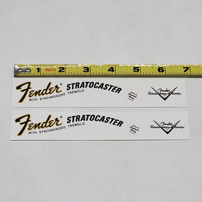 Fender 70's Strat Waterslide Guitar Neck Headstock Decals w/ CS