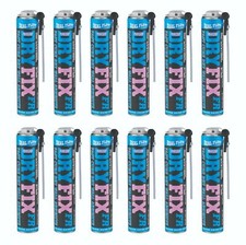 12x EVERBUILD DRY FIX EXPANDING ADHESIVE FOAM PLASTERBOARD DRYWALL 750ML