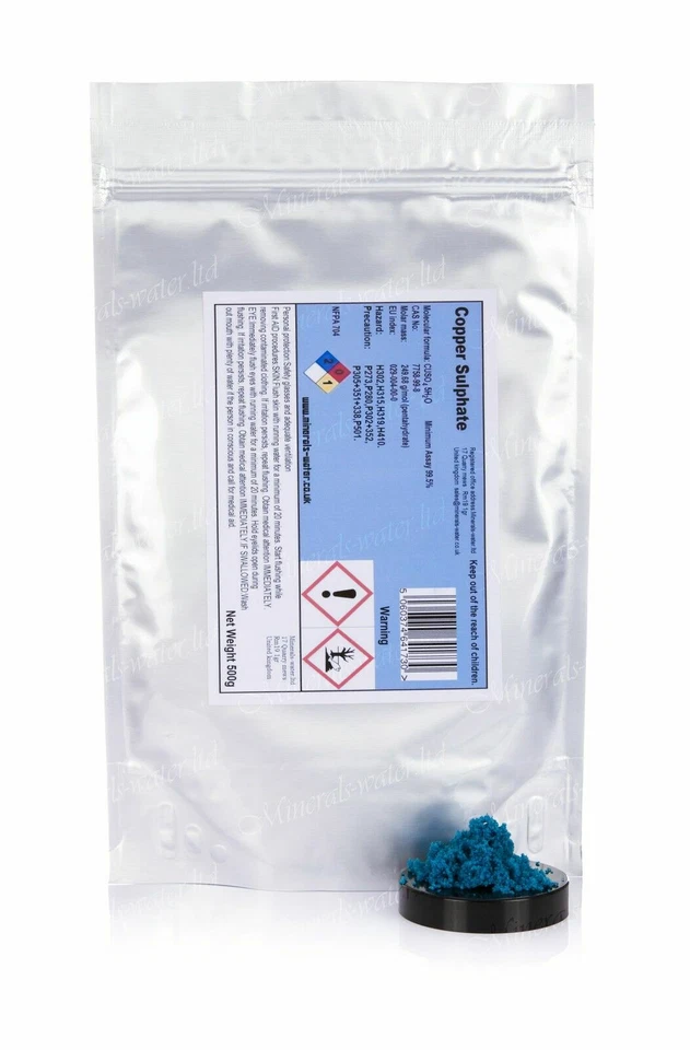 VITAL MINERALS Copper Sulphate Sulfate Pentahydrate 450g Pouch Highest Quality FREE FAST P&P