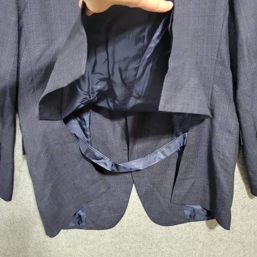 Brooks Brothers 1818 Blazer Sport Coat Mens 43R Navy Plaid Regent Wool USA Read - Picture 16 of 24