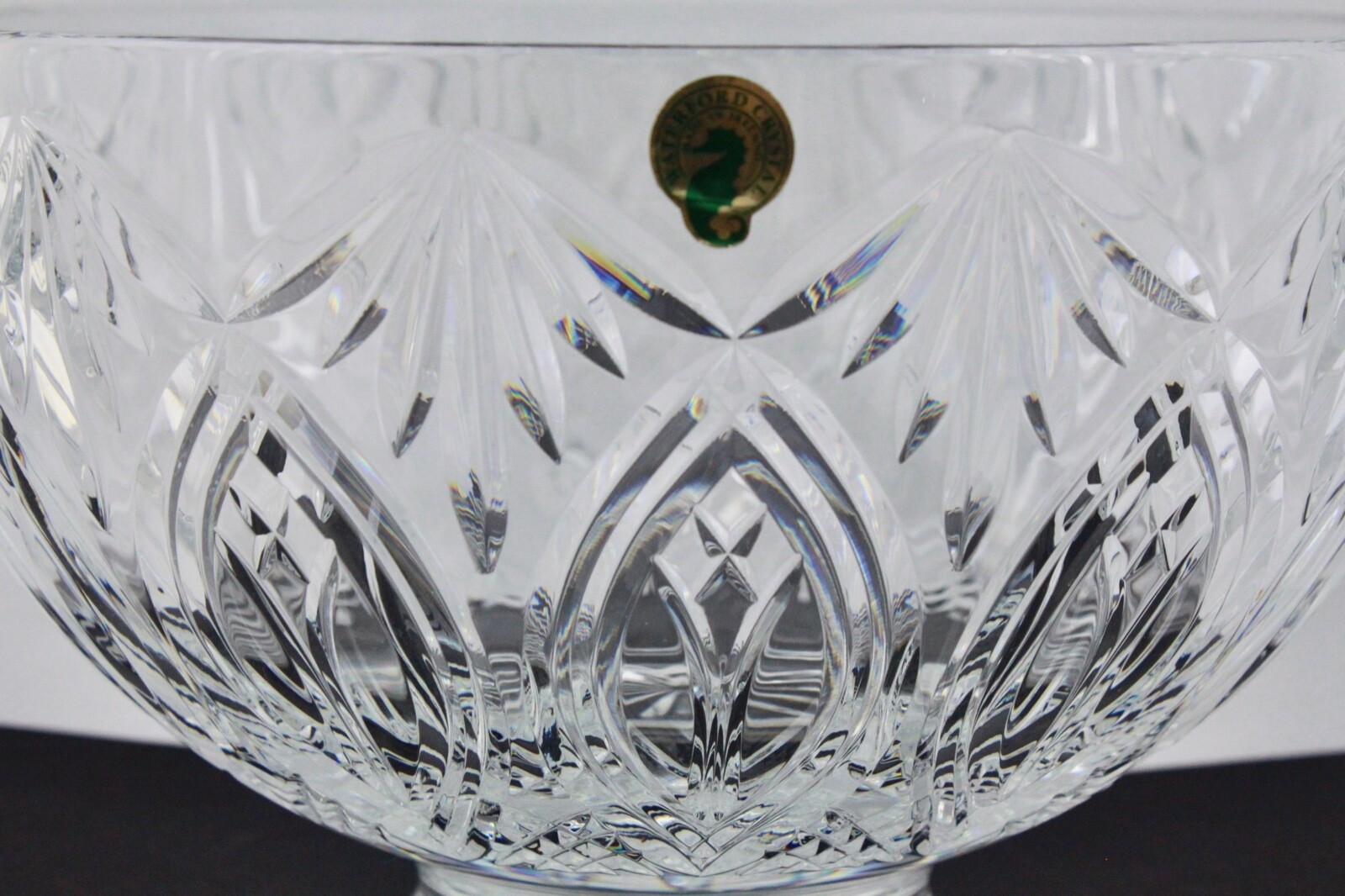 WATERFORD CRYSTAL 10" ASHBURY FOOTED BOWL - MINT