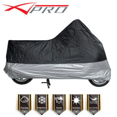 WASSERDICHTE MOTORRADABDECKUNG A-PRO SCHWARZ/GRAU MOTORRADABDECKUNG SCHNEE REGEN SONNE GR.L