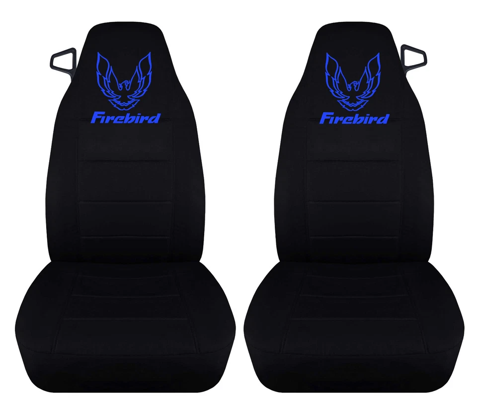 Fundas de asiento de coche Pontiac Firebird 1970-1992 negras con diseño Firebird Foto 2 de 4