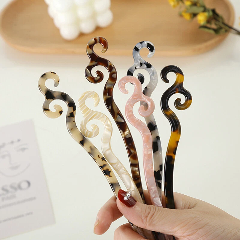 Forcina per capelli a forma di U Moda Tartaruga Acetato Forcina per capelli a forma di U Moda Tartaruga Acetato